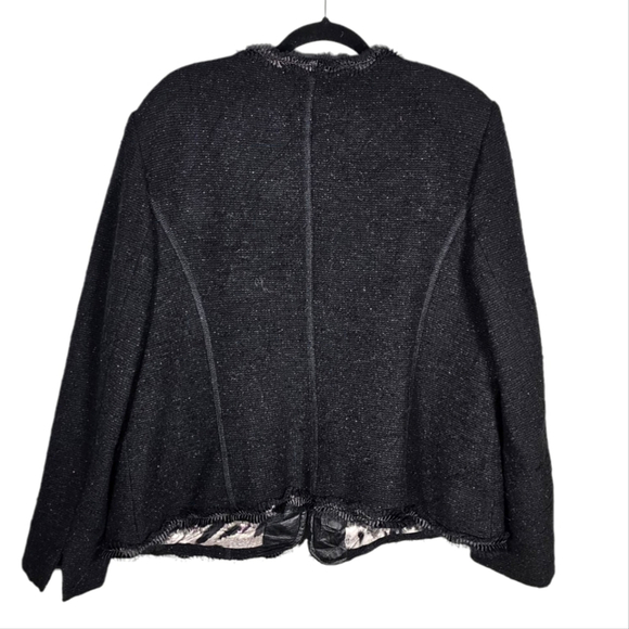 Basler Women's Black Tweed Jacket Lined, Size 46 (16) - Picture 7 of 12